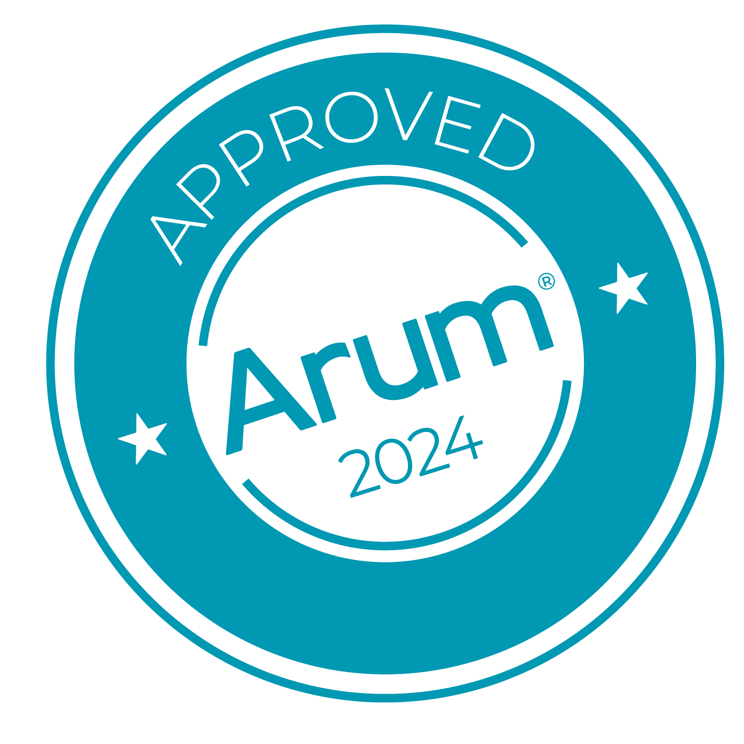 Arum Approved 2024 Stamp Teal